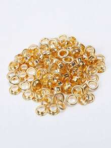 100pcs Metal Grommets Eyelet Buttons, Grommet Eyelets 4-6mm With Washers, Metal Buttons, Heavy-Duty Rivet Fasteners For Bags, Shoes, Tents, Belts & Curtains, Decorative & Functional Button Accessories - View 7