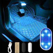 This Convenient Touch-Control Car Roof Light Will Completely Transform Your Interior Environment! It Features Bright Multi-Functional LED Lights, USB Charging Capability, And Easy Installation. It Significantly Enhances Driving Comfort And Road Safety, Making It An Ideal High-End Gift For Easter. 150mah - A - View 1