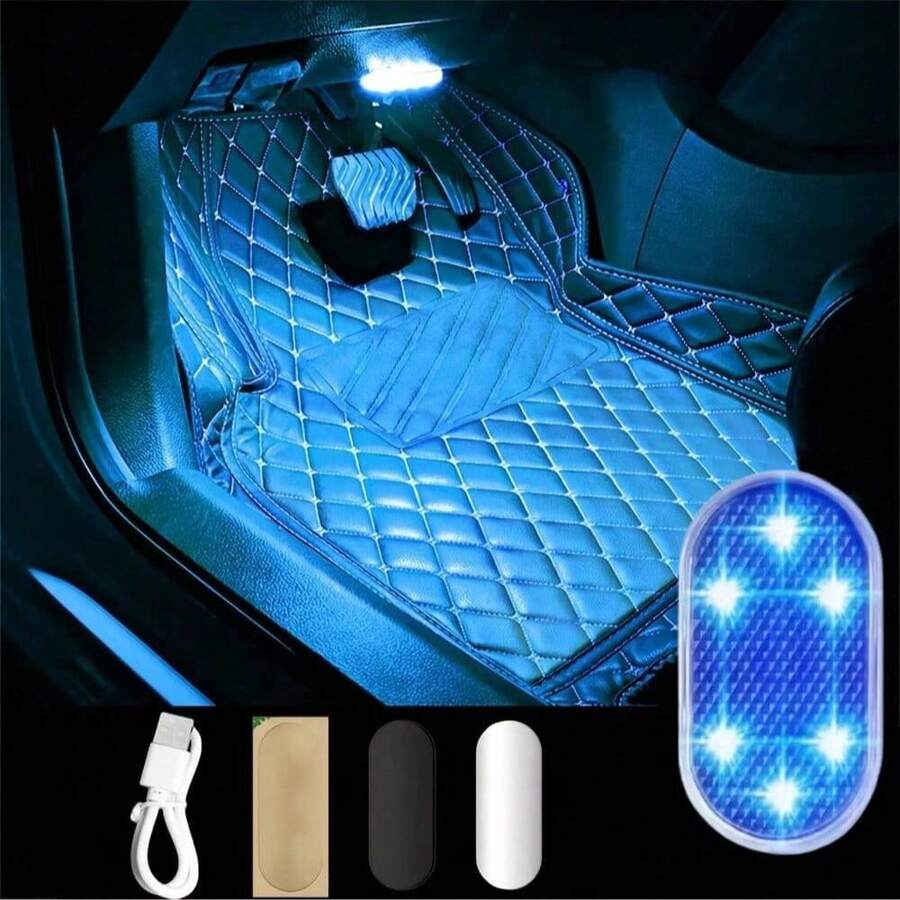 This Convenient Touch-Control Car Roof Light Will Completely Transform Your Interior Environment! It Features Bright Multi-Functional LED Lights, USB Charging Capability, And Easy Installation. It Significantly Enhances Driving Comfort And Road Safety, Making It An Ideal High-End Gift For Easter. 150mah - A - View 1