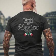 Men's T-Shirt With The Mexican Flag, " Since 1672" Print On The Back, Breathable Summer Jersey, Ideal For Football Fans: Casual Wear, Travel And Parties - 黑色 - 查看 2