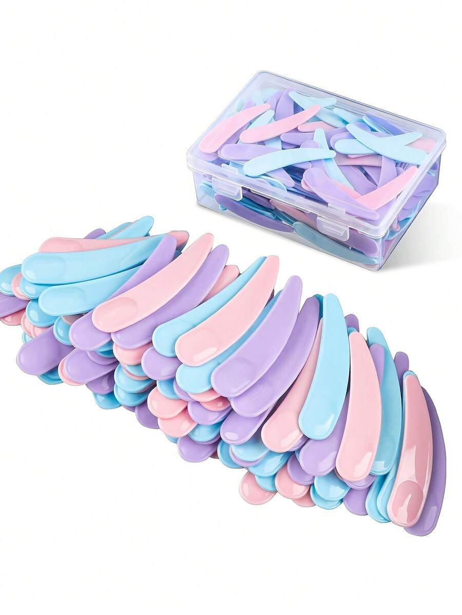 10/5pcs Reusable Cosmetic Spatula And Mini Spoon, Perfect For Easily Applying Face Cream And Lotion. - Multicolor - View 1