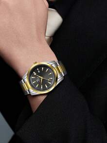 GUSALAI Men's Quartz Watch Zinc Alloy Calendar Wristwatch Casual Multi-Color Suitable For Daily Wear Valentine's Day Gift Birthday Gift First Choice - one-size - View 4
