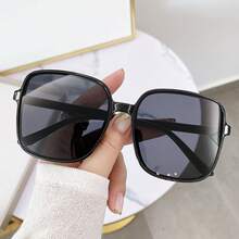 1 Pair Square Eyeglass Frame, Solid Glossy Full Rim Glasses Frame, Daily Street Travel Outdoor Decorative Eyewear Accessory For Women Daily Match - Multicolor - View 3