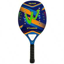 W®CAMEWIN The New Paddle Tennis Racket Beach Tennis Racket 50% Carbon Fiber Outdoor Sports Tennis Racket Inner Core EVA Foam Universal Ball Racket For Both Men And Women Adults New Geometric Pattern Surface Rough Gift Tennis Racket Bag - Blue - View 5
