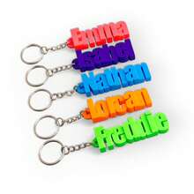 Personalized 3D Printed Name Keychain - Party Bags Or For School Bags - Multicolor - View 9