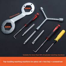 8-Piece Washing Machine Agitator/Impeller Removal Tool Set – A Versatile Combination Of Inner Tub Removal Wrenches And Pullers; Heavy-Duty Disassembly Tools Designed For Deep Cleaning And Appliance Maintenance. - A - View 10