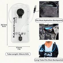 配備 2L 與 500ML 水袋的補水背包，跑步背心背包，輕量保溫登山背包附雨罩，中性款，適用於跑步、騎行、單車、攀岩 - 黑色背包+水杯+水袋 - 查看 3