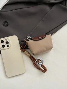 HAILIAN Women Mini Coin Purse, Wristlet Bag Charm, Multi-Color Pouch, Handbag Accessory, Daily Wallet, Gift For Friends, Mini Card & Coin Storage Bag - Khaki - View 7