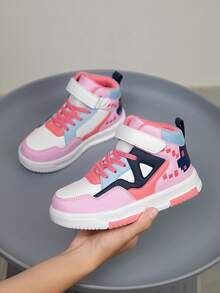 1 Pair Boys'/Girls' Casual Sports Shoes, Lightweight And Comfortable With Light Foot Feel, White And Pink Fashionable Appearance, Ideal For Campus Activities And Weekend Outings, Student Shoes - powder white - View 9
