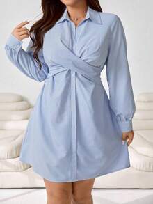 Solflare Vestido casual de y verano 2026, adecuado para salidas, fiestas, citas, cumpleaños, festivales de música, vuelta al colegio, viajes, San Val - Azul y blanco - Ver 6