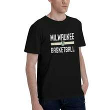 Milw-Aukee--Ks Men's T-Shirt, Soft And Stretchy Cotton, Round Neck, Comfortable Slim Fit, Breathable And Durable, Basic For Everyday Wear, Office Or Casual Outings - 黑色 - 查看 5