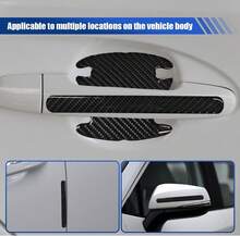 KPFILEH 8PCS Car Door Handle Bowl Sticker, Anti-Scratch Waterproof Auto Door Handle Bowl Protective Film, Universal Self-Adhesive Vehicle Exterior Protective Accessory For Car, SUV, Truck(CarbonFiber) - ColorB - View 5