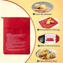 2pcsMicrowave Potato Cooke Cooker Bag Baked Patata Microwave Cooking Potato Quick Fast Baking Tool Baking Bag Microwave Oven Potato - Microwave Oven Bag - View 2