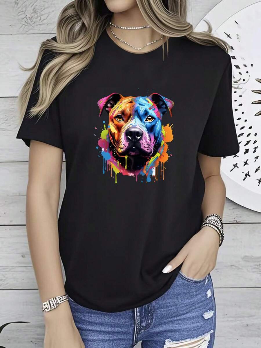 Women T-Shirts - 黑色 - 查看 1