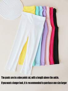1pc Baby Girl Classic Versatile Summer Thin Breathable Slim Fit Tights, Cool And Breathable Spring/Summer Style, Size Runs Small - Multicolor - View 2
