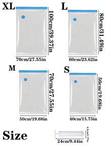 10/5/1pc Vacuum Compression Bags, Portable Travel Storage Bags, Dust-Proof Compression Bags, Large Capacity Compression Bags, Travel Clothing Compression Bags, Closet Storage Compression Bags, Foldable Storage Bags, Transparent Compression Bags, Bedding Compression Bags, Suitable For Clothes, Quilts, Blankets, Shirts, Bedding, Bedroom Closet, Bathroom, Outdoor Gear, Home Storage, Back To School Travel Vacation Essentials - Multicolor - View 8