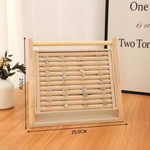 1 buah Set Stand Pajangan Perhiasan Kayu Linen, Dudukan Kalung, Tempat Anting, Rak Penyimpanan Gelang, Cocok untuk Fotografi Butik Ritel, Kombinasi yang Dapat Disesuaikan - MultiWarna - View 13