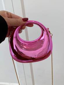 New Acrylic Mini Bag Fashion Evening Bag Chain Shoulder Crossbody Bag - Pink - View 9