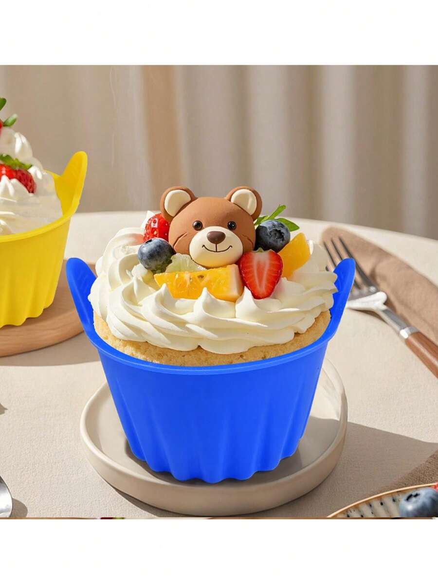 8pcs Air Fryer Baking Cups, Silicone Baking Pan, Muffin Cup Baking Cake Mold, Egg Tart Mold, Kitchen Accessories, Baking Tools, DIY Supplies