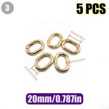 HSDOUBLE 5pcs Oval Metal Spring Hook Keychains, Suitable For Keyring Lanyards, Pet Collar Buckles, Wallet Keyring Replacement Parts - 5pcs - View 10