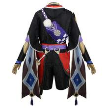 Disfraz de cosplay de Scaramouche, cosplay de Scaramouche Wanderer, disfraz de anime bidimensional, ropa de cosplay de Scaramouche. - Escaramuzador con un solo sombrero de paja - Ver 5