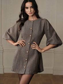 Women Midi Dresses - Blue - View 5