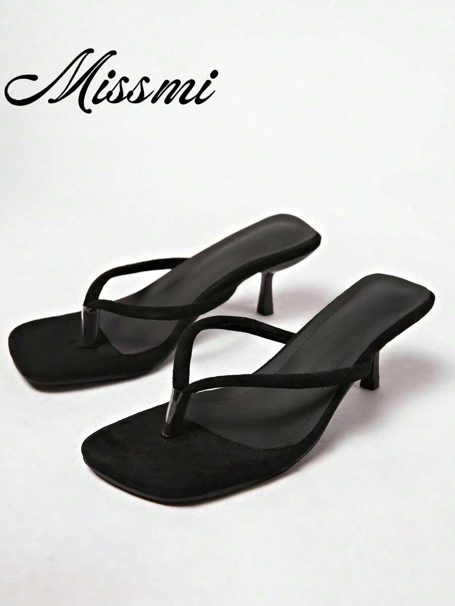 New Summer Women Shoes, Brown Suede Mid-Heel Sandals