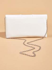 Women's Handbag, Fashion Handbag, Evening Bag, Portable Makeup Bag, Wallet-Style Handbag, Perfect For Business Travel Or Daily Use. This Bag Comes With A Detachable Shoulder Strap, Suitable For Weddings, Balls, Parties And Various Holiday Gatherings, Also A Great Gift Choice. - White - View 5