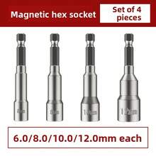 Long Hex Impact Socket Set - Heavy-Duty Extended Impact Sockets Compatible With Electric Impact Wrenches, Power Drills, And Pneumatic Screwdrivers; Designed For Removing Bolts And Nuts. - A - View 12