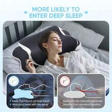 2pcs Memory Butterfly Neck Pillow Equipped With Adjustment Function Ergonomic Design Suitable For Various Sleeping Positions Individuals With Cervical Discomfort Suitable For Daily Home Sleep, Travel, Etc - One Size Fits All - View 11