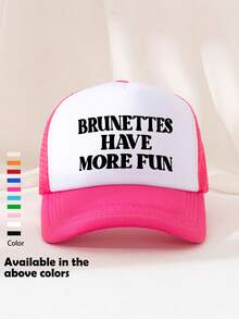 1pc Unisex Spring/Autumn Printed Decorative Fun Sponge Mesh Trucker Baseball Cap Dad Hat, Suitable For Daily Use, Travel, Hiking, Climbing And Matching Outfits - Multicolor - View 14