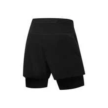 LI-NING Men's Quick Dry Sun-Protective 2-In-1 Shorts AKSW303, Breathable Anti-Chafe Outdoor Running Bottoms - Black - View 4