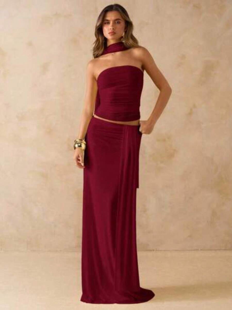 Women Midi Dresses - 波爾多 - 查看 1