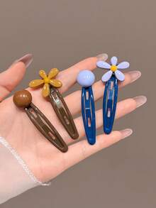 4 Peças/2 Peças Presilhas de Cabelo de Margarida Fofa de 6,5 cm/2,56 Polegadas para Mulheres, Presilhas de Cabelo de Flor Super Adoráveis, Presilhas de Franja com Contas, Acessórios de Cabelo Adequados para Uso Diário, Casual, Festa, Trabalho, Férias, Maquiagem, Combinação de Looks, Presilhas de Cabelo de Primavera, Presilhas de Cabelo de Verão, Presilhas de Cabelo de Outono, Presilhas de Cabelo de Inverno (Sem Embalagem de Cartão de Papel, Cartão de Papel Apenas para Fotografia) - Multicolorido - Visão 9