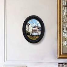 1pc 3D Black No-Drill Photo Frame, Gothic Oval Photo Frame, Suitable For Home Decor, Office Decor, Holiday Decor - 18 - View 8