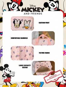 1pc Disney Officially Licensed Minnie Mouse And Daisy Duck Pattern Backpack, Pink Polka Dot Full Print Daypack, With 3D Character Decoration, Cartoon School Bag, Suitable For Fans/Girls/Students/Teens/Graduates, Perfect For Daily Use, Outings, Travel, Shopping And Back To School Season - Multicolor - View 12