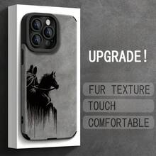 [Envío en 24h desde DE/FR/ES] Funda de teléfono con patrón vintage de caballero y caballo, a prueba de golpes, compatible con la serie 17/16/15/14/13/12/11, cubierta protectora de TPU con textura de cuero sintético, resistente a arañazos y al desgaste, estilo, adecuada para entusiastas de la moda, regalo ideal para cumpleaños y días festivos. - 3 - Ver 2