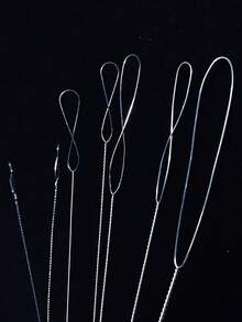 Twisted Beading Needle, Ultra-Fine Large Eye Needle, Bead Threading Tool, Jewelry Making / Handmade DIY Beading Accessories 0.15/0.2/0.3/0.4/0.5/0.6/0.7mm - View 5