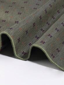 1pc Men's Vintage Cashew Flower Geometric Jacquard Pattern Pocket Square, Suitable For Formal Business Banquet Matching - Multicolor - View 6