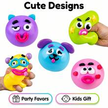 1 buah Mainan Squishy Wajah Hantu, Set Mainan Squishy Lucu Acak, Mainan Penghilang Stres dengan Tema Ekspresi Campuran, Cocok untuk Anak-anak dan Dewasa, Hadiah Wisuda yang Luar Biasa (Pengiriman Acak) - MultiWarna - View 3
