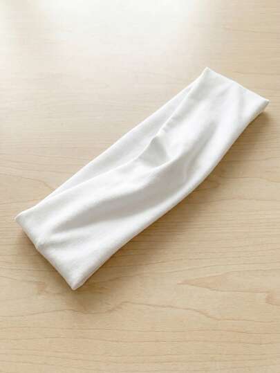 1pc Women's Solid Color Sports Headband, Soft Material, Suitable For Yoga, Fitness, Badminton