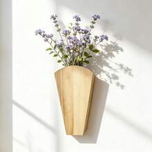 Vase mural en bois, jardinière suspendue de style bohème, convient pour les feuilles d'eucalyptus et la décoration de fleurs séchées, étagère de décoration de maison de style nordique, convient pour le salon et la chambre à coucher - A - Voir 9