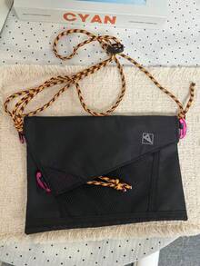 小眾設計珠飾刺繡水桶包，夏季丹寧質感單肩包，新中式時尚百搭通勤、出遊、購物女款斜挎包 - 黑色 - 查看 2