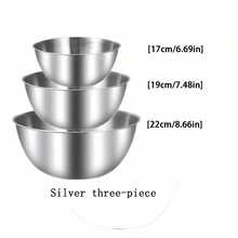 Bộ 3 bát trộn dày phong cách Nhật Bản bằng thép không gỉ phân cấp, dùng để đánh trứng, trộn salad và làm bánh - Xem 10