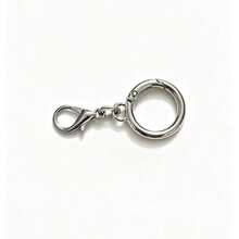 1pc Double-Button Electroplated Lobster Clasp Metal Jewelry Bag Charm Accessory, Fur Ball Pendant Ring, Detachable Spring Ring Hook For Keys, Dolls, Pendants And Small Items, DIY Short Chain Bag Strap Connector - Multicolor - View 8