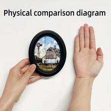 1pc 3D Black No-Drill Photo Frame, Gothic Oval Photo Frame, Suitable For Home Decor, Office Decor, Holiday Decor - 18 - View 6