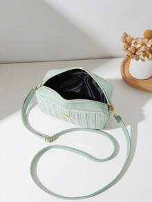 New Quilted Diamond Pattern Shoulder Crossbody Mini Bag For Women - Green - View 6