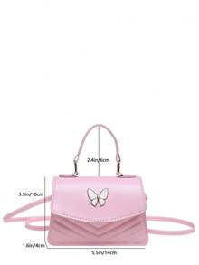 Fashionable Women's Handbag New Style Vintage Versatile Saddle Bag Crossbody Bag Textured Shoulder Bag - Pink - View 3