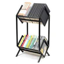 Metal Vinyl Record Stand Holds 140-160 LPs Black Storage Organizer&Display Rack - 32*40*79cm - View 5