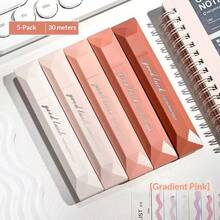 Gradient Pen Shape Correction Tape Good Luck Print Smooth PET Film Eraser Tape For Student Stationery,Back To School - Sets - View 3